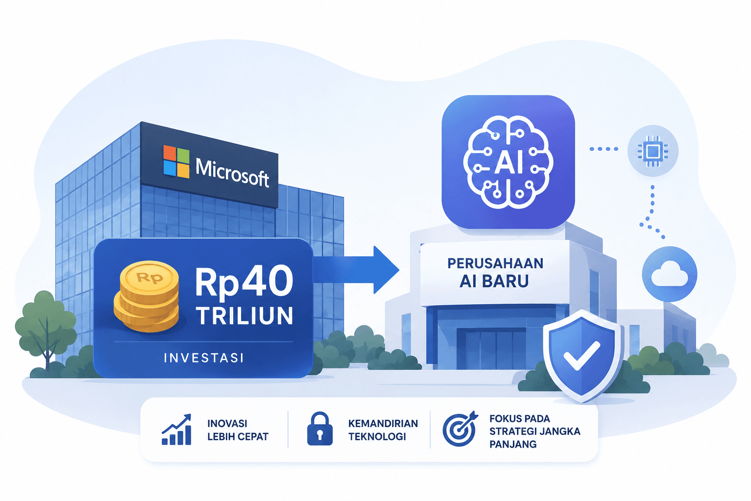 Tak Lagi Bergantung pada OpenAI, Microsoft Gelontorkan Rp40 Triliun untuk Perusahaan AI Baru