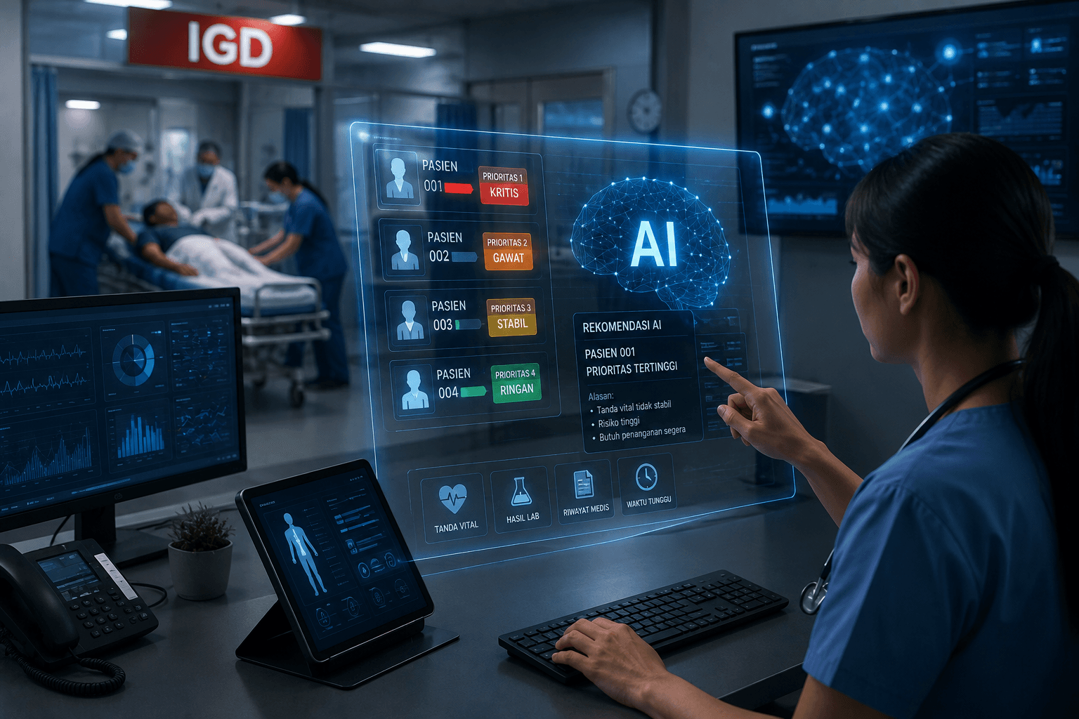 BRIN Kembangkan AI untuk Bantu Dokter Prioritaskan Pasien IGD