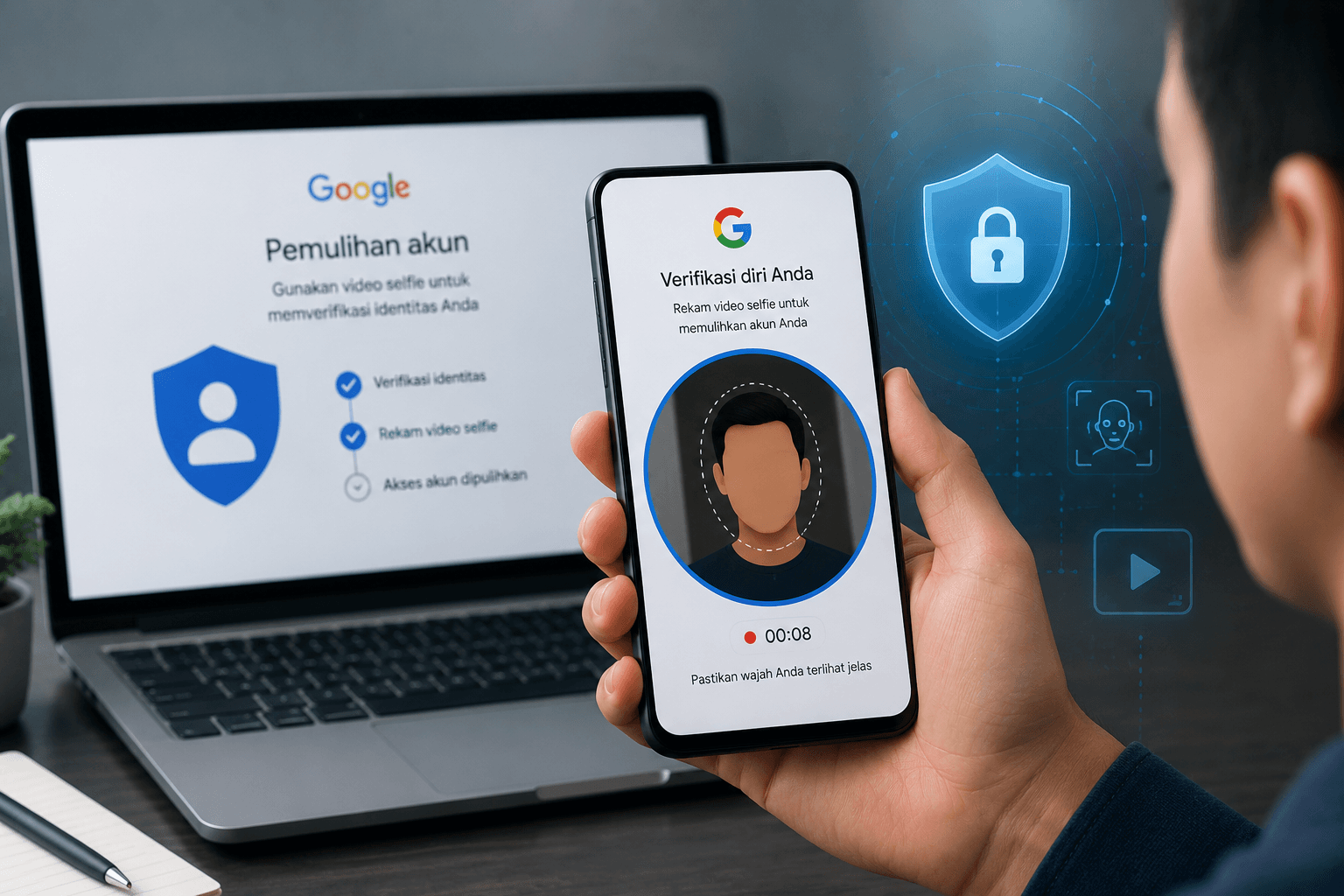 Google Hadirkan Login dengan Video Selfie untuk Pulihkan Akun