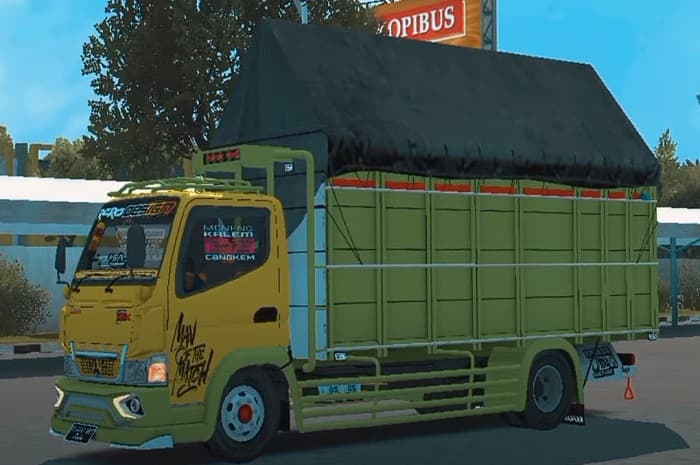 Mod Bussid Truck Canter Muatan Berat Full Strobo Untuk Membuat Tampilan Kendaraan jadi Berbeda jadi Keren