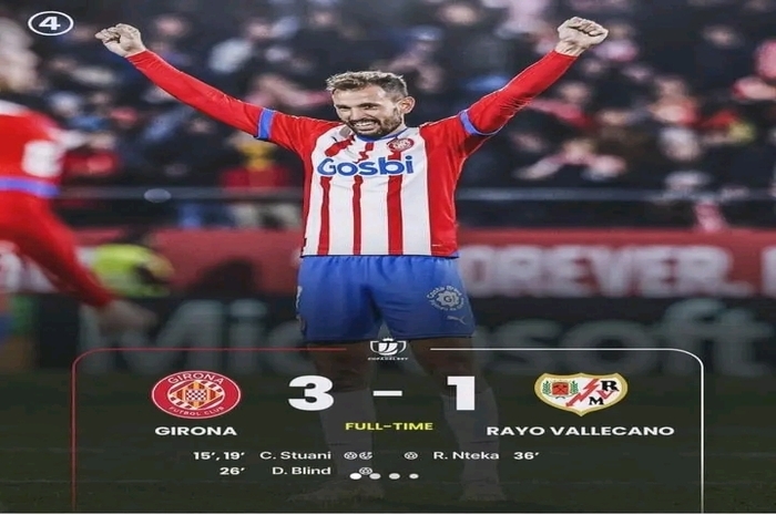 Hasil Akhir Copa Del Rey Girona Vs Rayo Vallecano: Tundukan Rayo Vallecano, Girona Pesta Gol