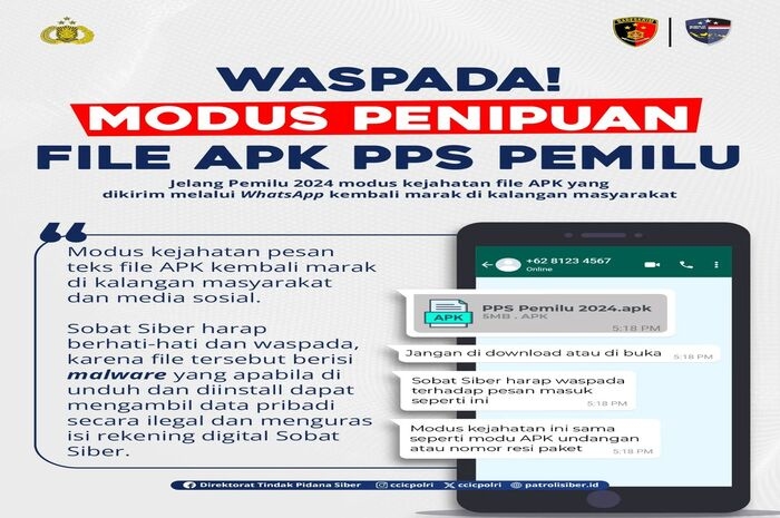 Awas! Bahaya Penipuan File Apk Berkedok Aplikasi PPS Pemilu 2024 Sedang Marak