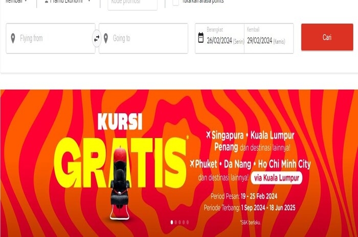 Promo Kursi Gratis Dari Air Asia Sampai Kapan? Bagaimana Cara Membeli Tiketnya? Berikut Langkah-Langkahnya