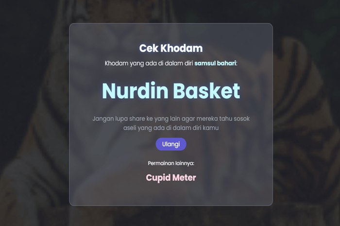 Cek Khodam Cupid Meter Online Dengan menggunakan Nama Seperti yang Viral di TikTok